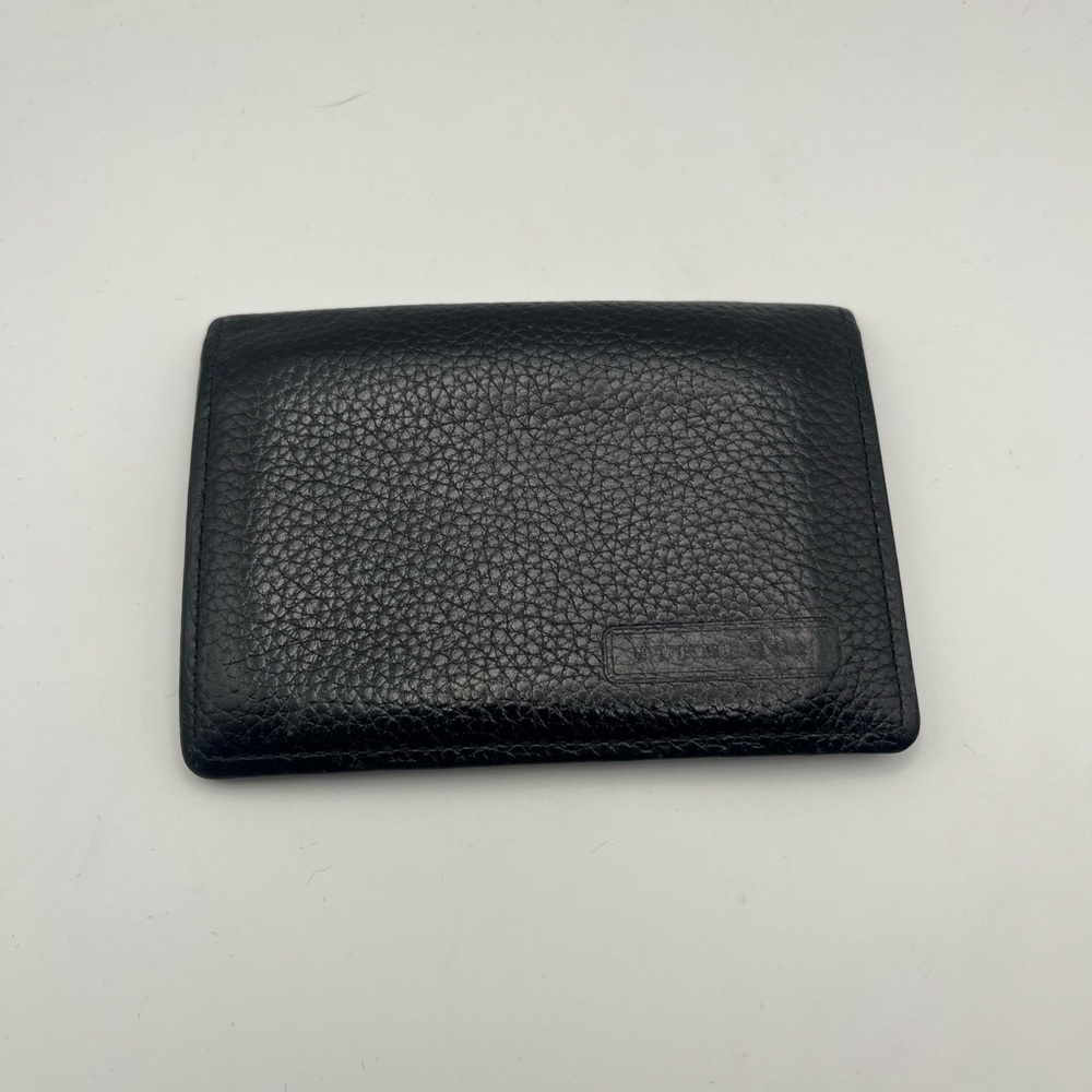 Burberry Black Leather Nova Check Business Card Case w/ COA